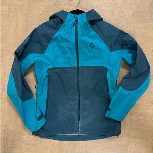 Teal and Dark Blue Hooded Jacket